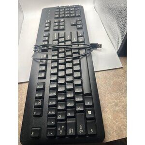 HP USB Wired Keyboard With‎ Number Pad Full Size Black Model KB52211